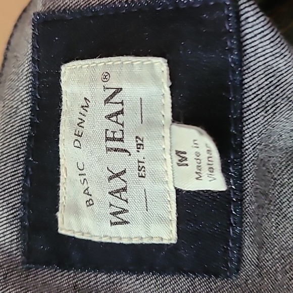 Jean jacket Brand: wax Jean Color: blue Size: medium. "R: - Picture 5 of 5